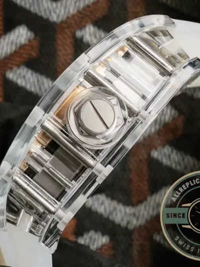 Replica Richard Mille 055 Glass Transparent Gold Bezel - Best Quality Replica Watch