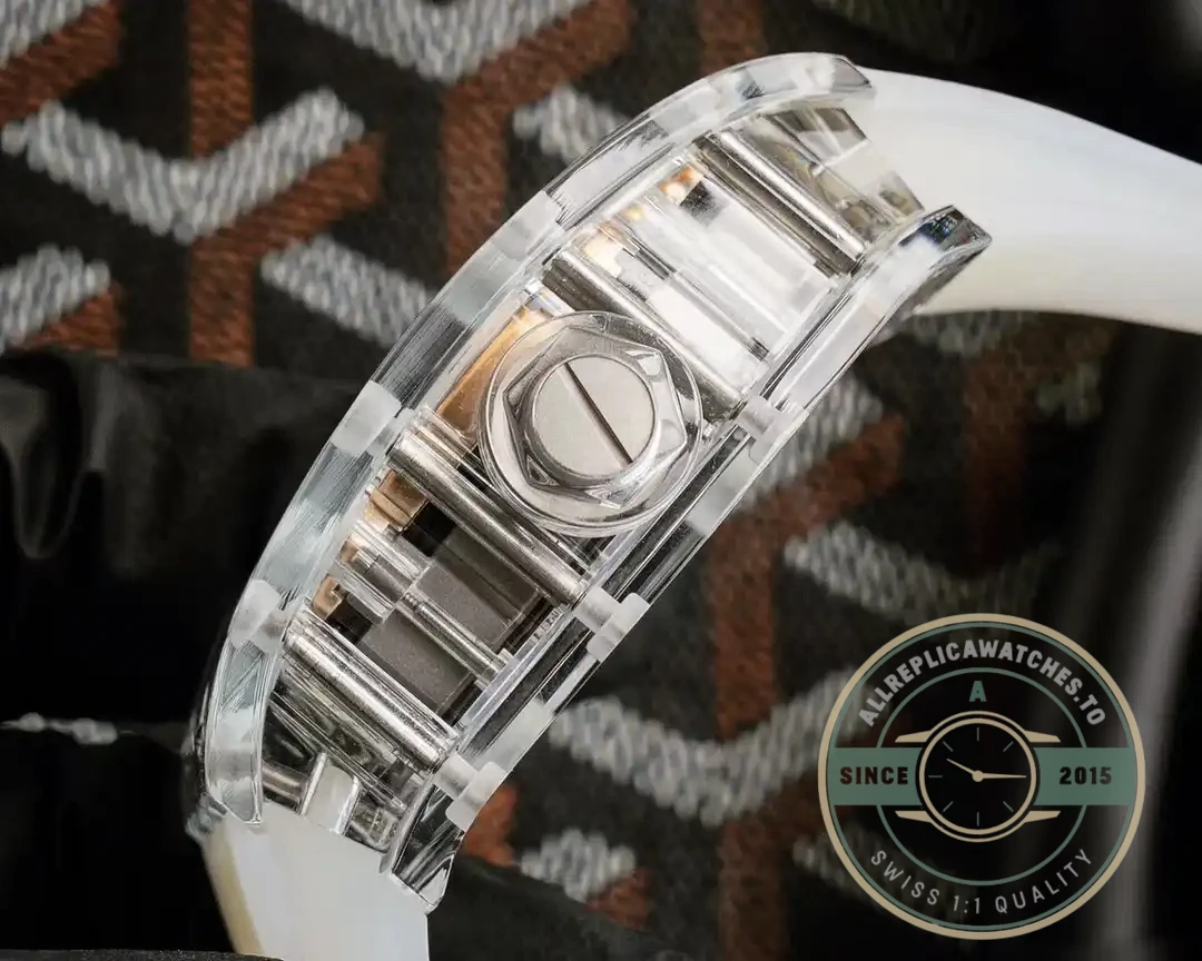 Replica Richard Mille 055 Glass Transparent Gold Bezel - Best Quality Replica Watch