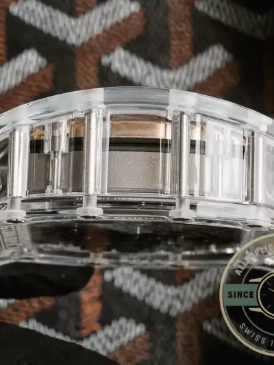 Replica Richard Mille 055 Glass Transparent Gold Bezel - 1:1 Swiss Replica Watch