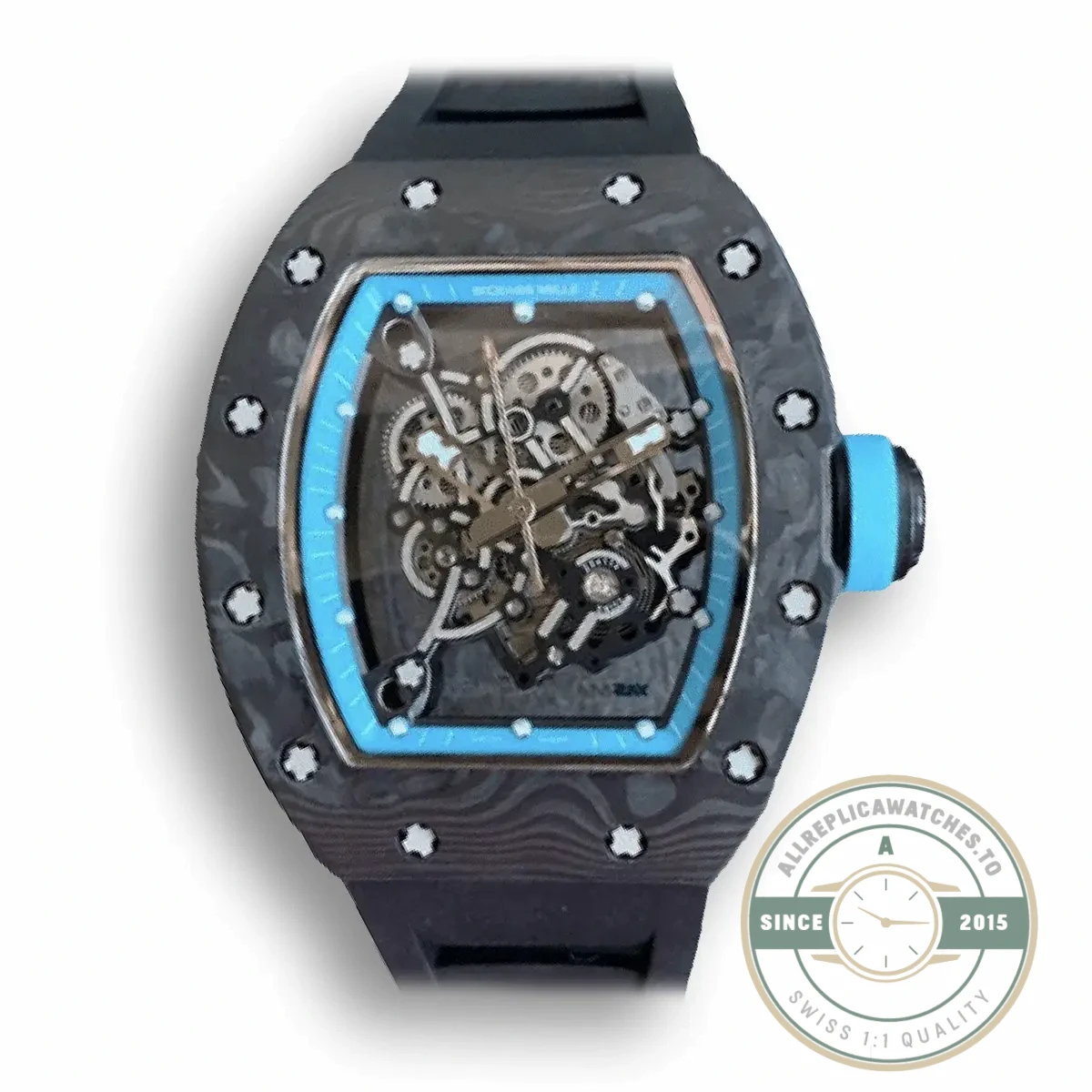 Replica Richard Mille 055 V2 Carbon Fiber Skeleton Dial - Factory Super Clone Watch