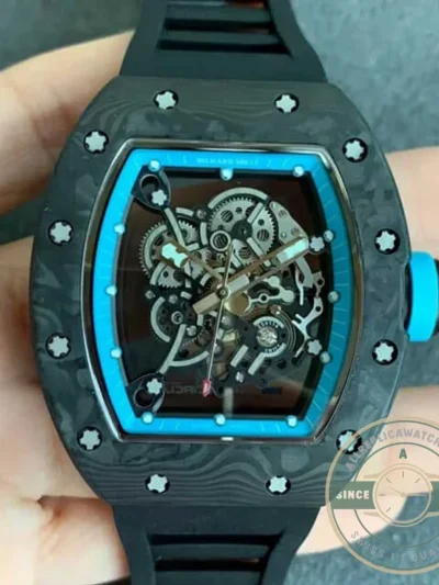 Replica Richard Mille 055 V2 Carbon Fiber Skeleton Dial - Affordable Luxury Replica Timepiece