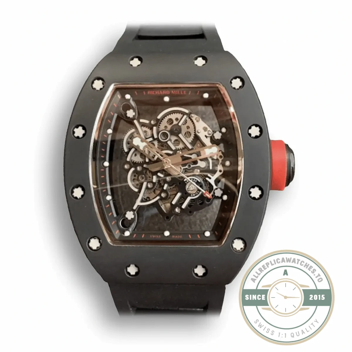 Replica Richard Mille 055 V2 Ceramic Black Strap - Best Quality Replica Watch