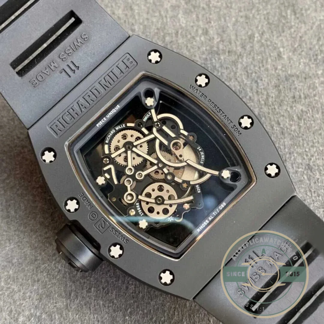 Replica Richard Mille 055 V2 Ceramic Black Strap - Budget Luxury Replica Watch