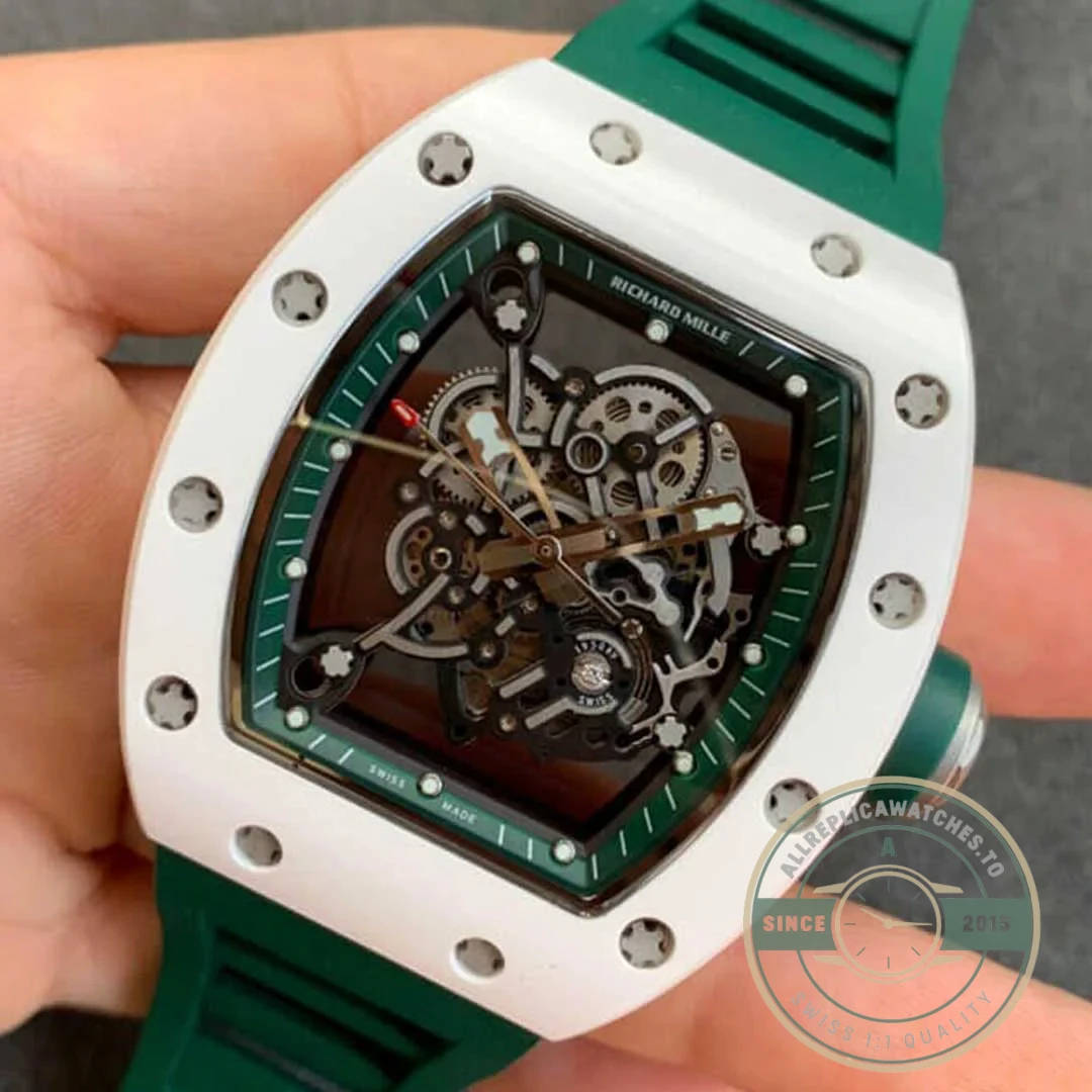 Replica Richard Mille 055 V2 Ceramic Green Strap - Luxury Replica Watch