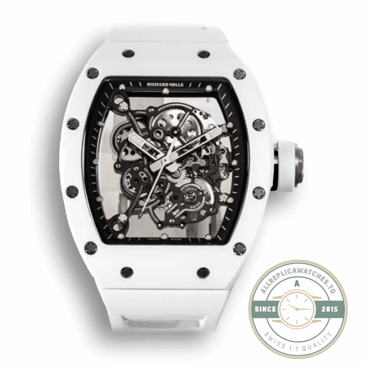 Replica Richard Mille 055 V2 White Ceramic Case - Budget Luxury Replica Watch