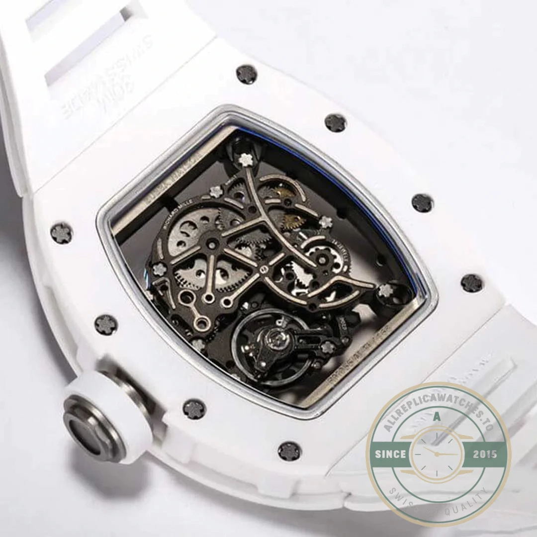 Replica Richard Mille 055 V2 White Ceramic Case - 1:1 Swiss Replica Watch