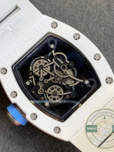 Replica Richard Mille 055 V2 White Strap - 1:1 Swiss Replica Watch