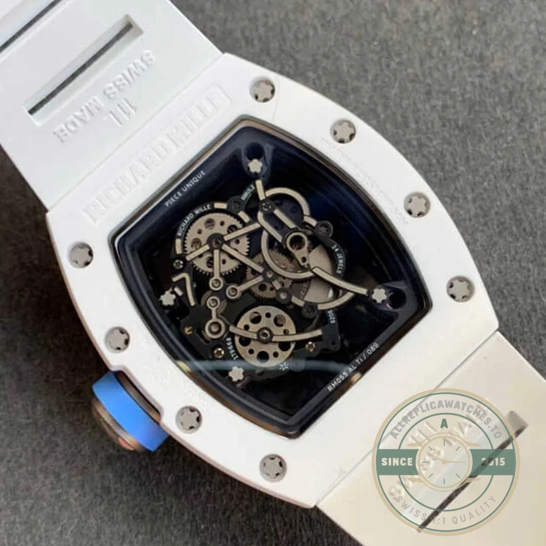 Replica Richard Mille 055 V2 White Strap - 1:1 Swiss Replica Watch