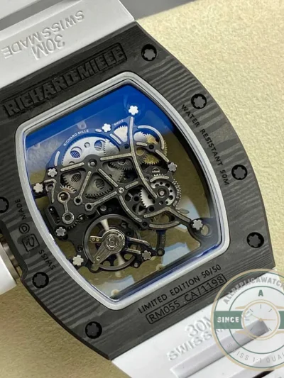 Replica Richard Mille 055 White Strap - Affordable Luxury Replica Timepiece