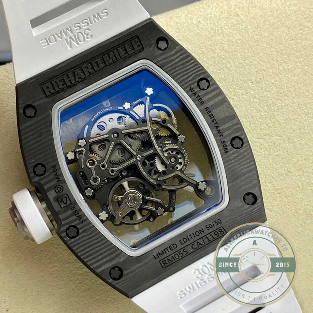 Replica Richard Mille 055 White Strap - Affordable Luxury Replica Timepiece