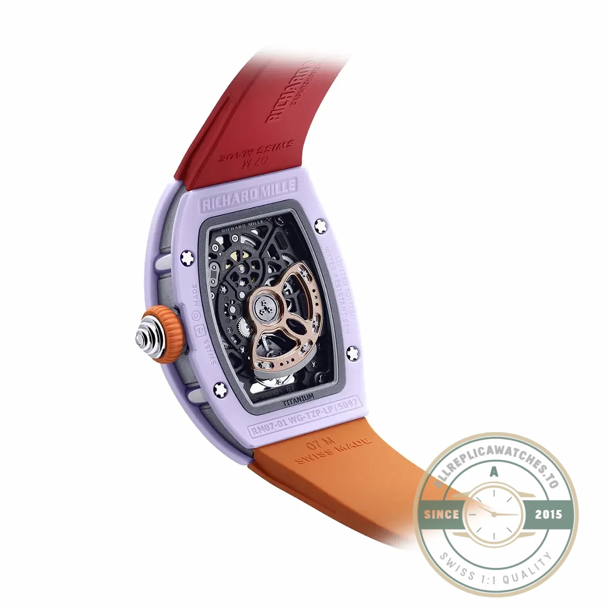 Replica Richard Mille 07-01 Automatic Coloured Ceramics Pastel Lavender Limited Edition - Affordable Luxury Replica Timepiece
