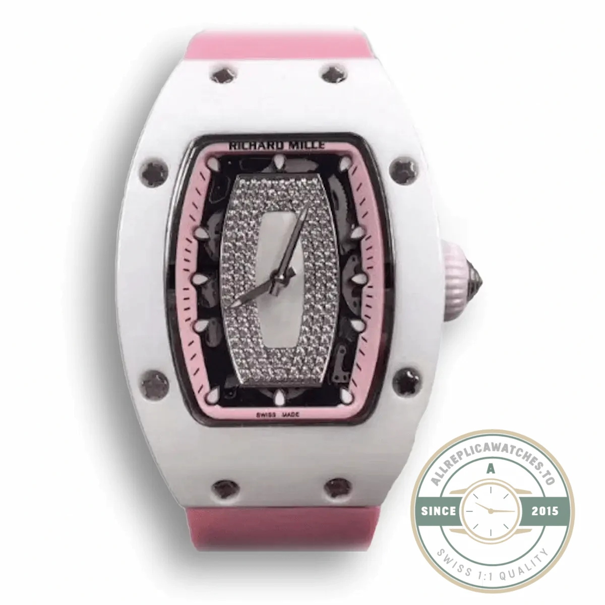 Replica Richard Mille 07-01 Red Dial With Diamonds - 1:1 Swiss Replica Watch