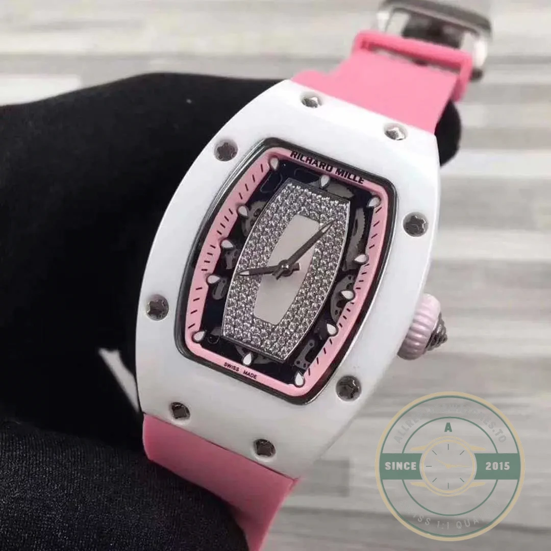 Replica Richard Mille 07-01 Red Dial With Diamonds - Factory Super Clone Watch