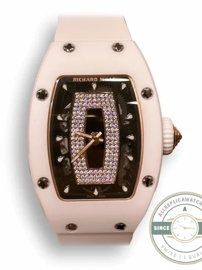 Replica Richard Mille 07-01 White Ceramic Black Lips - Swiss Movement Replica Watch