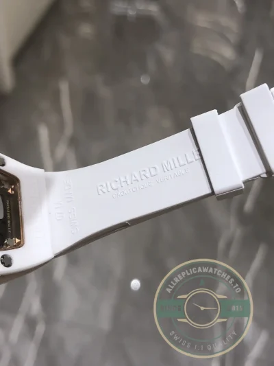 Replica Richard Mille 07-01 White Ceramic & Rose Gold With Diamonds White Dial - Swiss-Made Clone Watch
