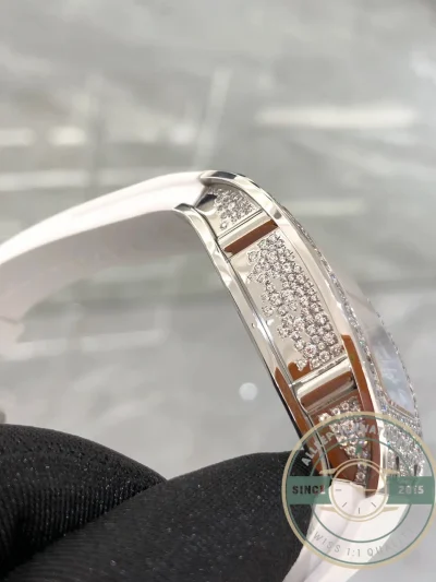 Replica Richard Mille 07-01 White Gold White Rubber Strap - Swiss-Made Clone Watch