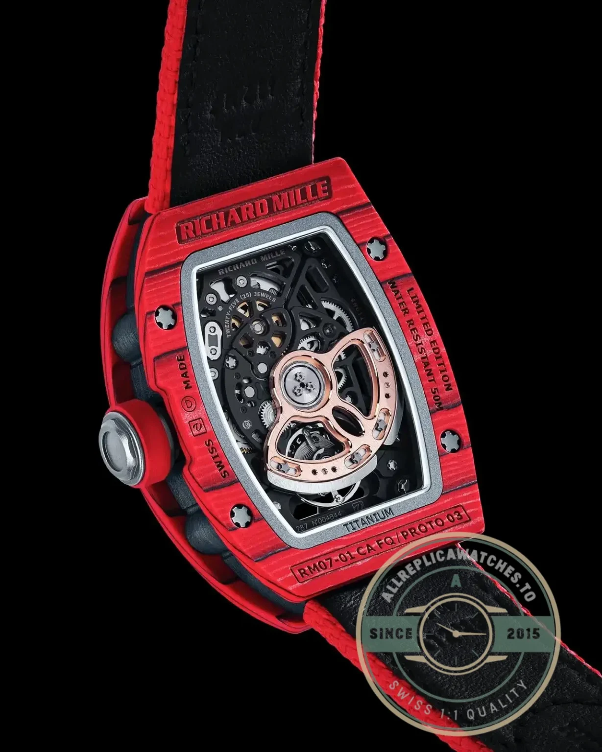 Replica Richard Mille 07-02 Automatic Winding Racing Red Limited Edition - Swiss Movement Replica Watch