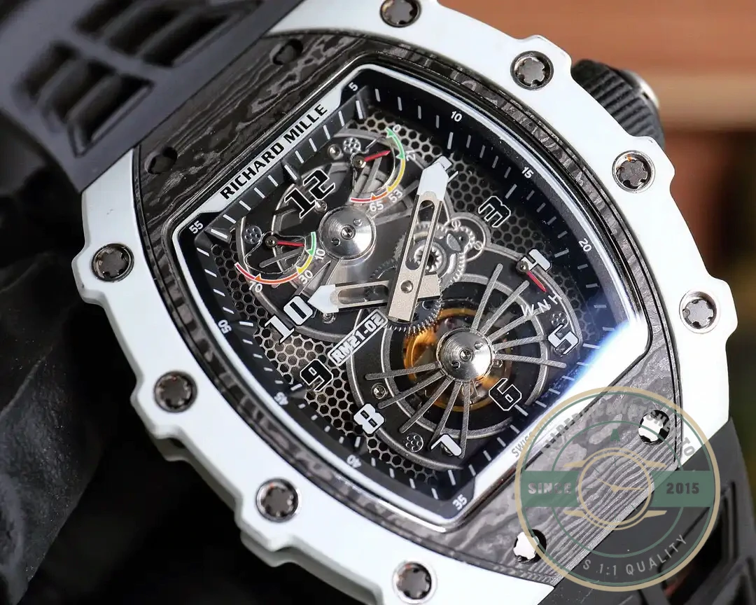 Replica Richard Mille 21-02 V2 Black Rubber Strap - Best Quality Replica Watch