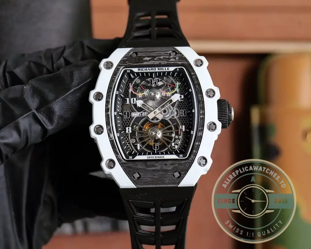 Replica Richard Mille 21-02 V2 Black Rubber Strap - Best Quality Replica Watch
