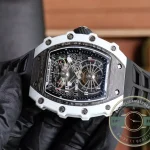 Replica Richard Mille 21-02 V2 Black Rubber Strap - Swiss Movement Replica Watch