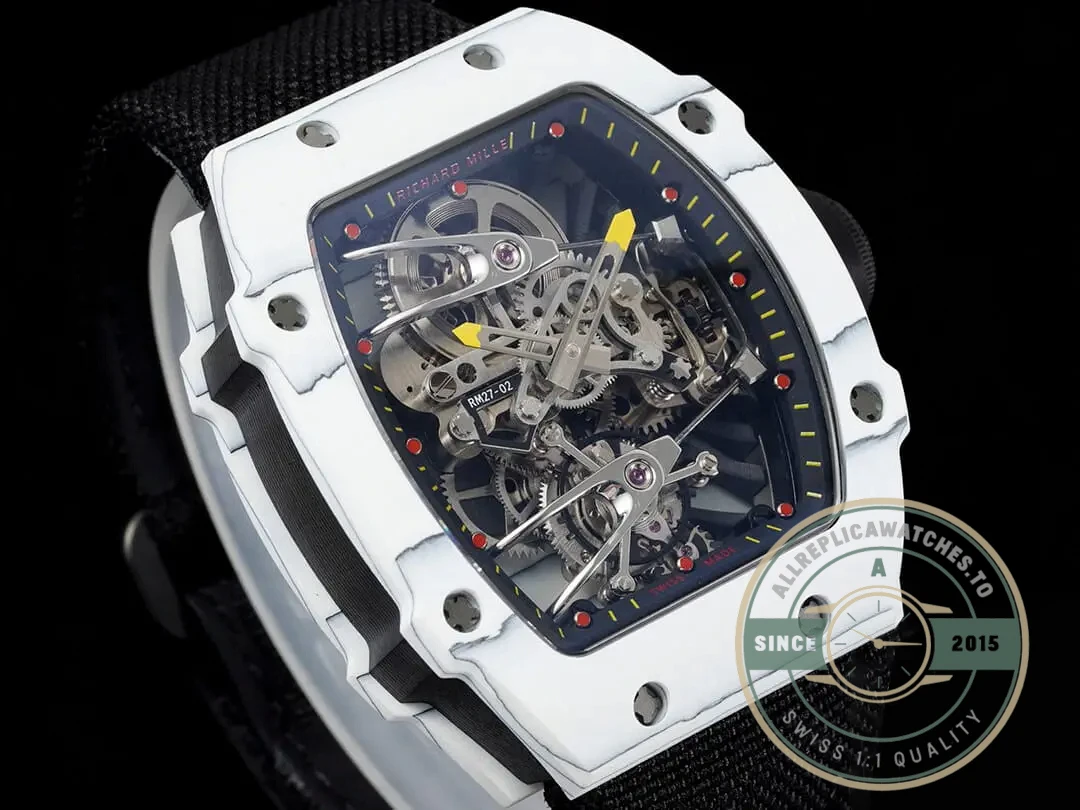 Replica Richard Mille 27-02 Rafael Nadal Tourbillon Black Strap - Budget Luxury Replica Watch