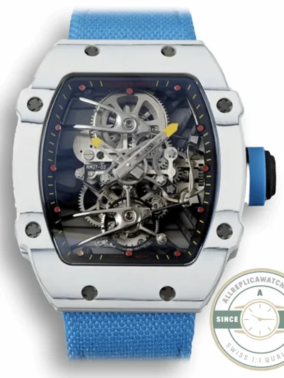 Replica Richard Mille 27-02 Rafael Nadal Tourbillon Blue Strap - 1:1 Swiss Replica Watch