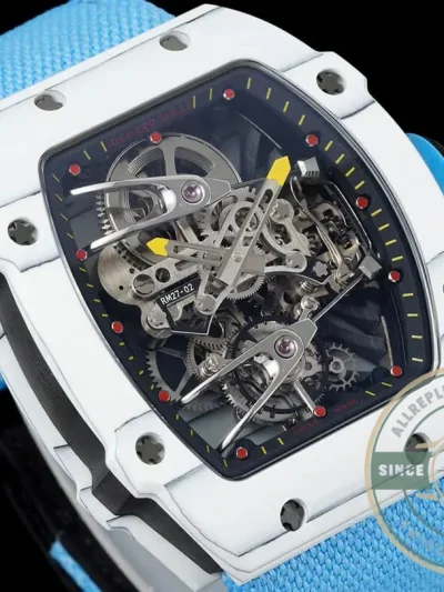 Replica Richard Mille 27-02 Rafael Nadal Tourbillon Blue Strap - Premium Super Clone Watch