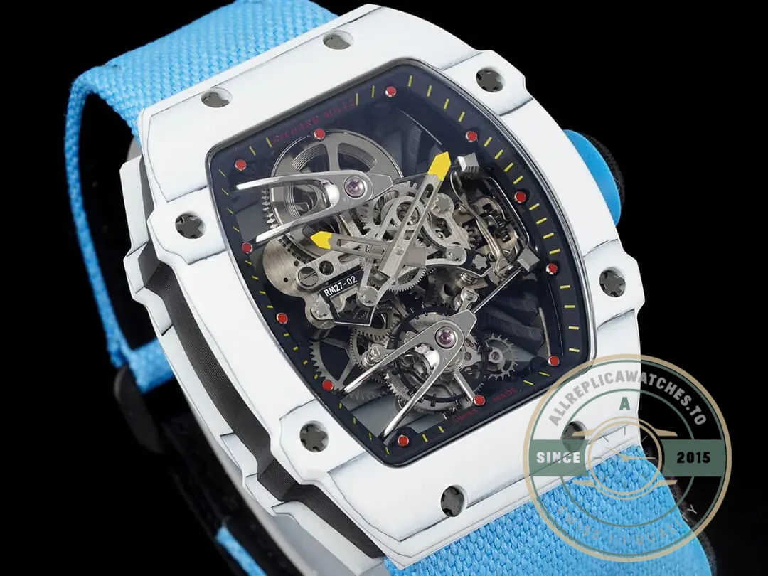 Replica Richard Mille 27-02 Rafael Nadal Tourbillon Blue Strap - Premium Super Clone Watch