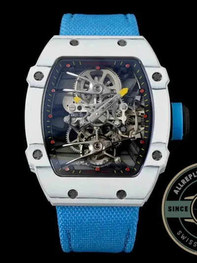 Replica Richard Mille 27-02 Rafael Nadal Tourbillon Blue Strap - Factory Super Clone Watch