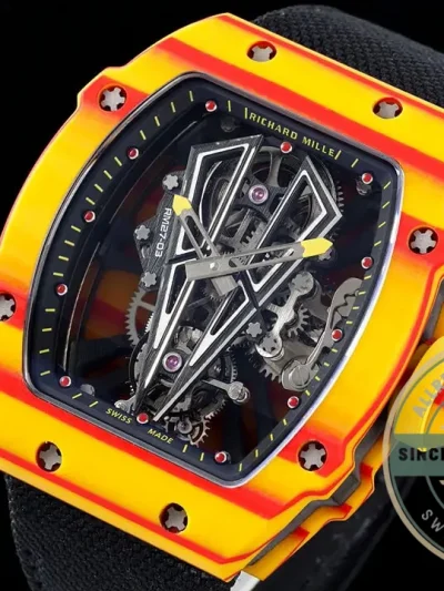 Replica Richard Mille 27-03 Rafael Nadal Tourbillon Black Strap - Factory Super Clone Watch