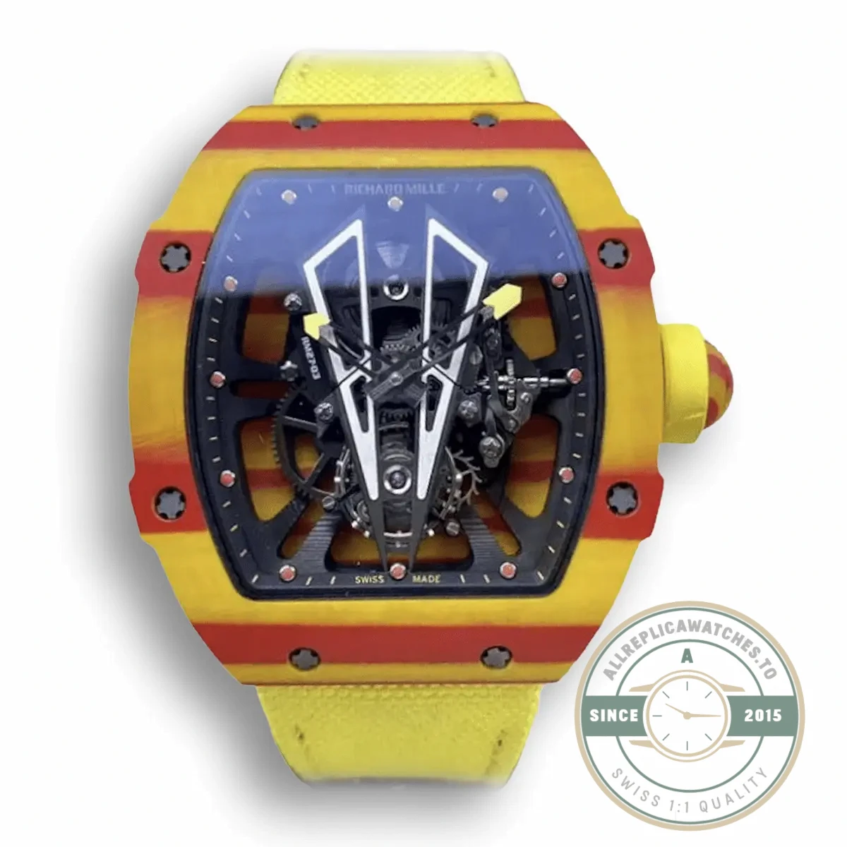 Replica Richard Mille 27-03 Tourbillon Yellow Strap - Top-Tier Swiss Replica Watch