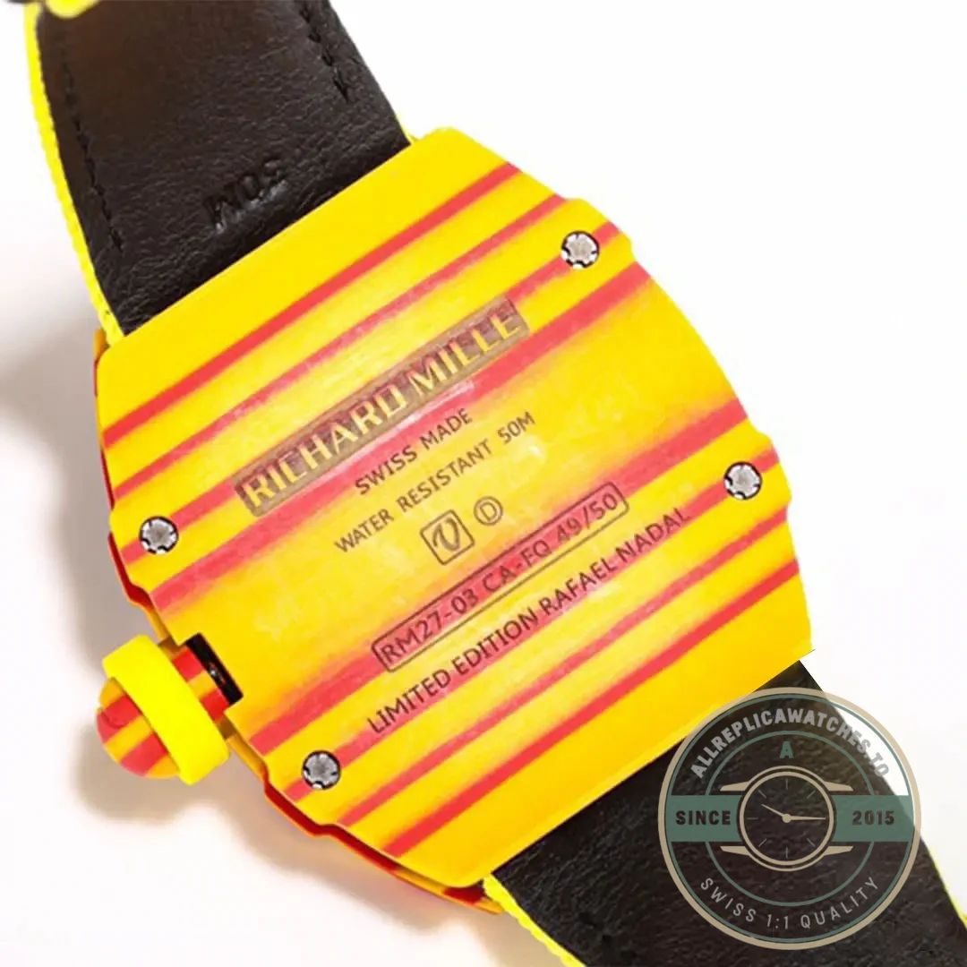 Replica Richard Mille 27-03 Tourbillon Yellow Strap - Affordable Super Clone Watch