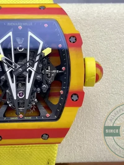 Replica Richard Mille 27-03 Tourbillon Yellow Strap - High-Grade Replica Watch