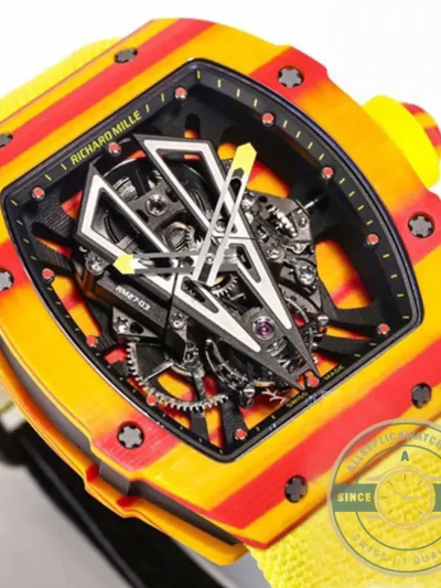 Replica Richard Mille 27-03 Tourbillon Yellow Strap - Affordable Super Clone Watch