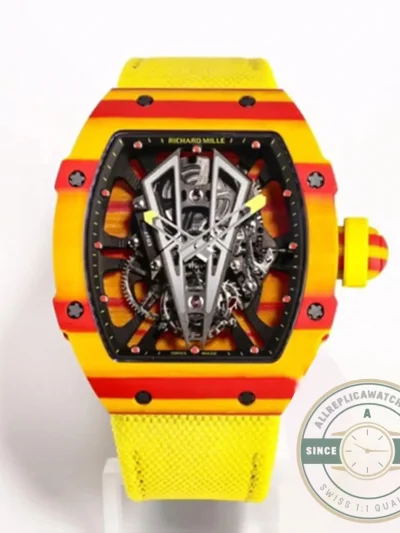Replica Richard Mille 27-03 Tourbillon Yellow Strap - Factory Super Clone Watch