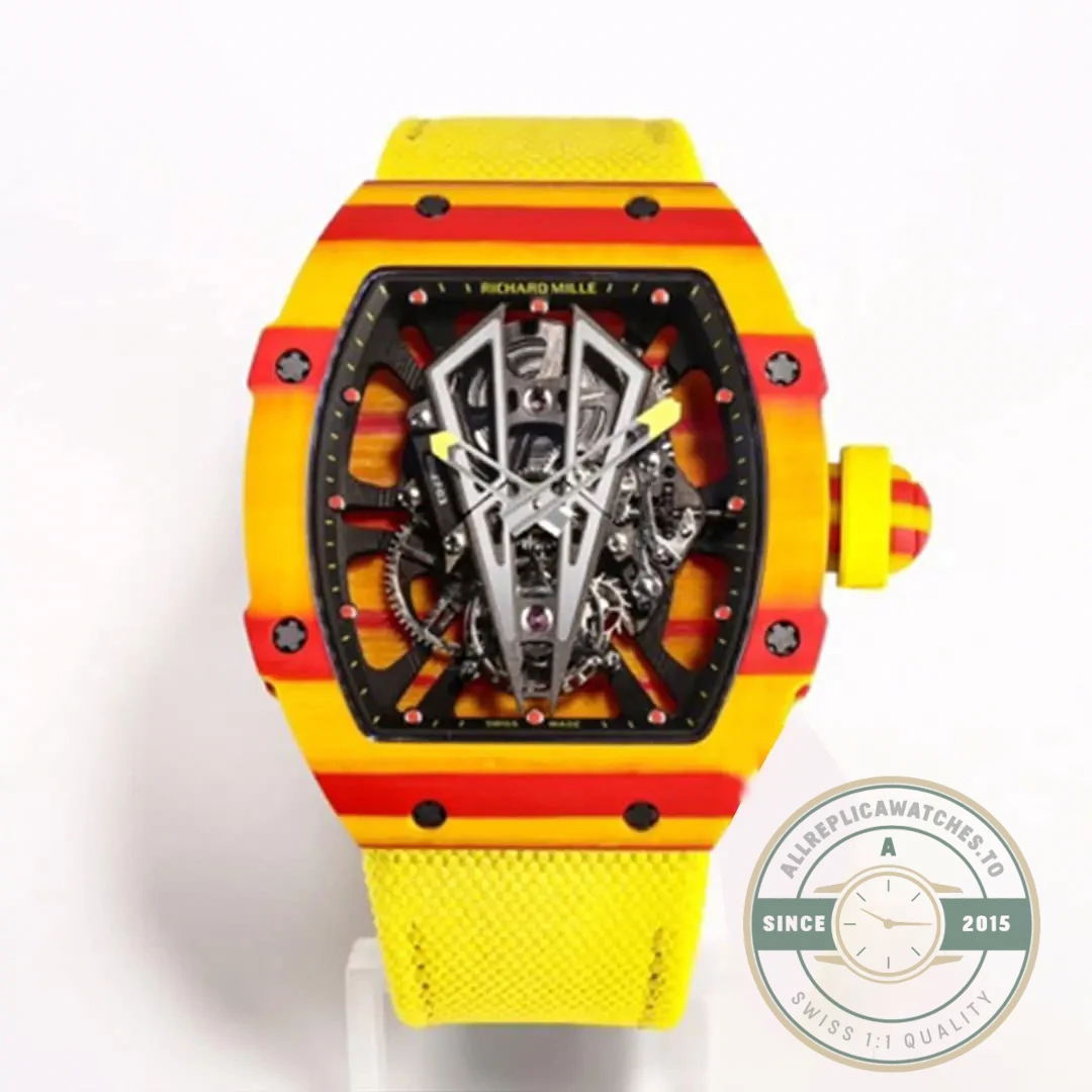 Replica Richard Mille 27-03 Tourbillon Yellow Strap - Factory Super Clone Watch
