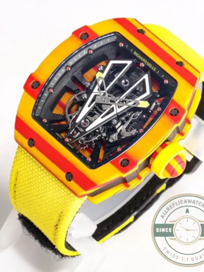 Replica Richard Mille 27-03 Tourbillon Yellow Strap - Swiss Movement Replica Watch