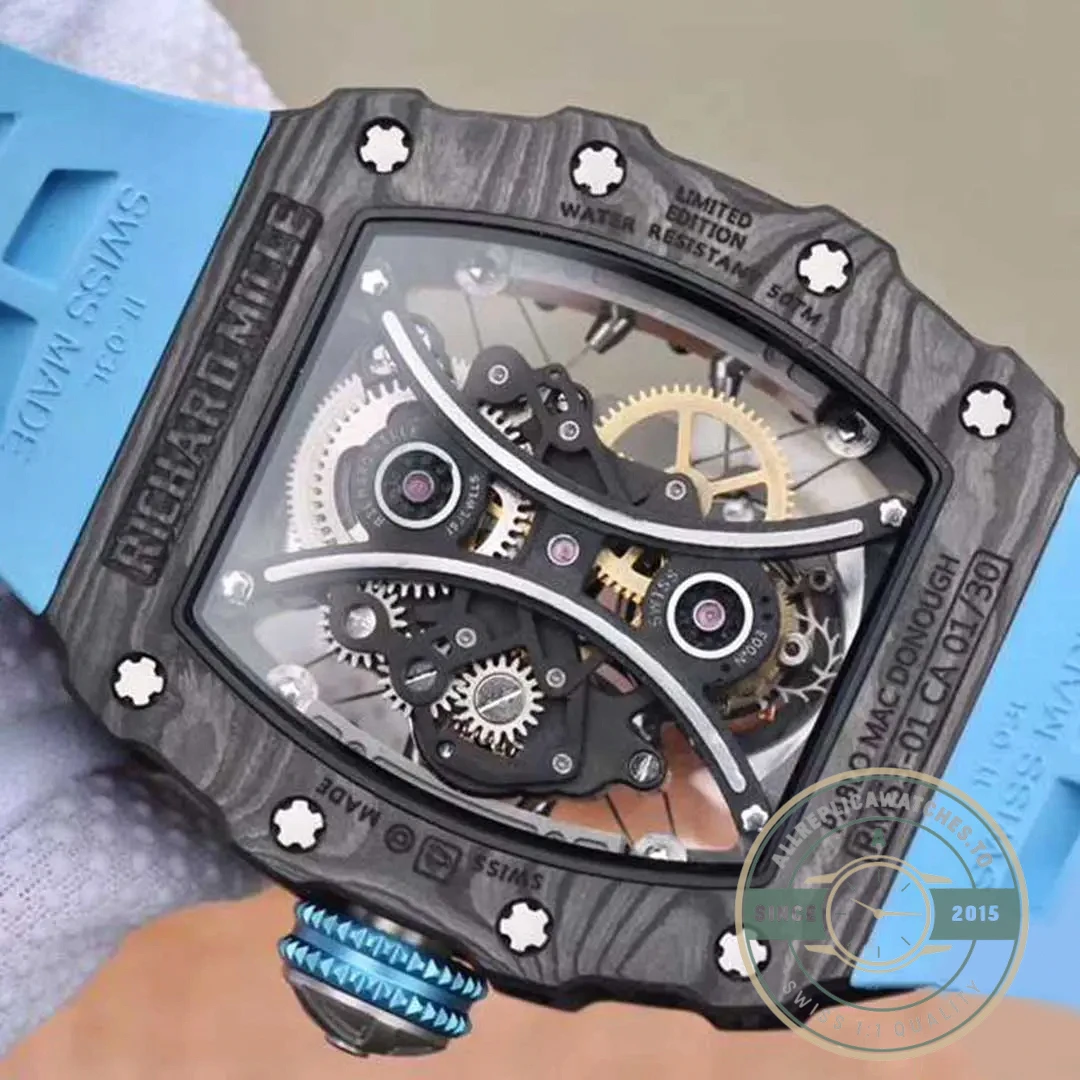 Replica Richard Mille 53-01 Black Carbon Swiss Tourbillon Movement - Best Quality Replica Watch