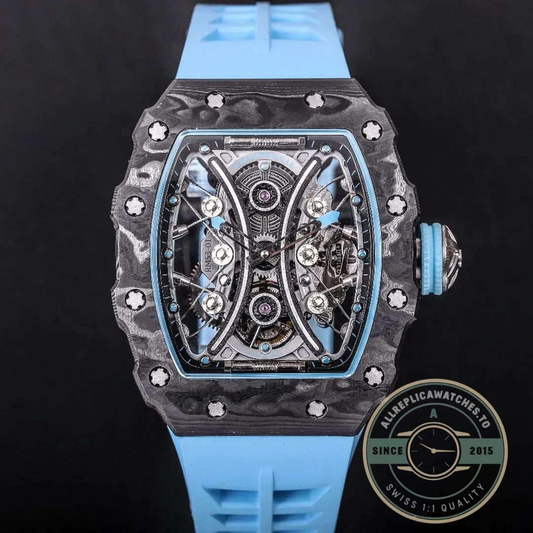 Replica Richard Mille 53-01 Black Carbon Swiss Tourbillon Movement - Premium Super Clone Watch
