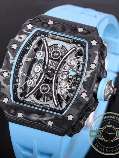Replica Richard Mille 53-01 Black Carbon Swiss Tourbillon Movement - Premium Super Clone Watch