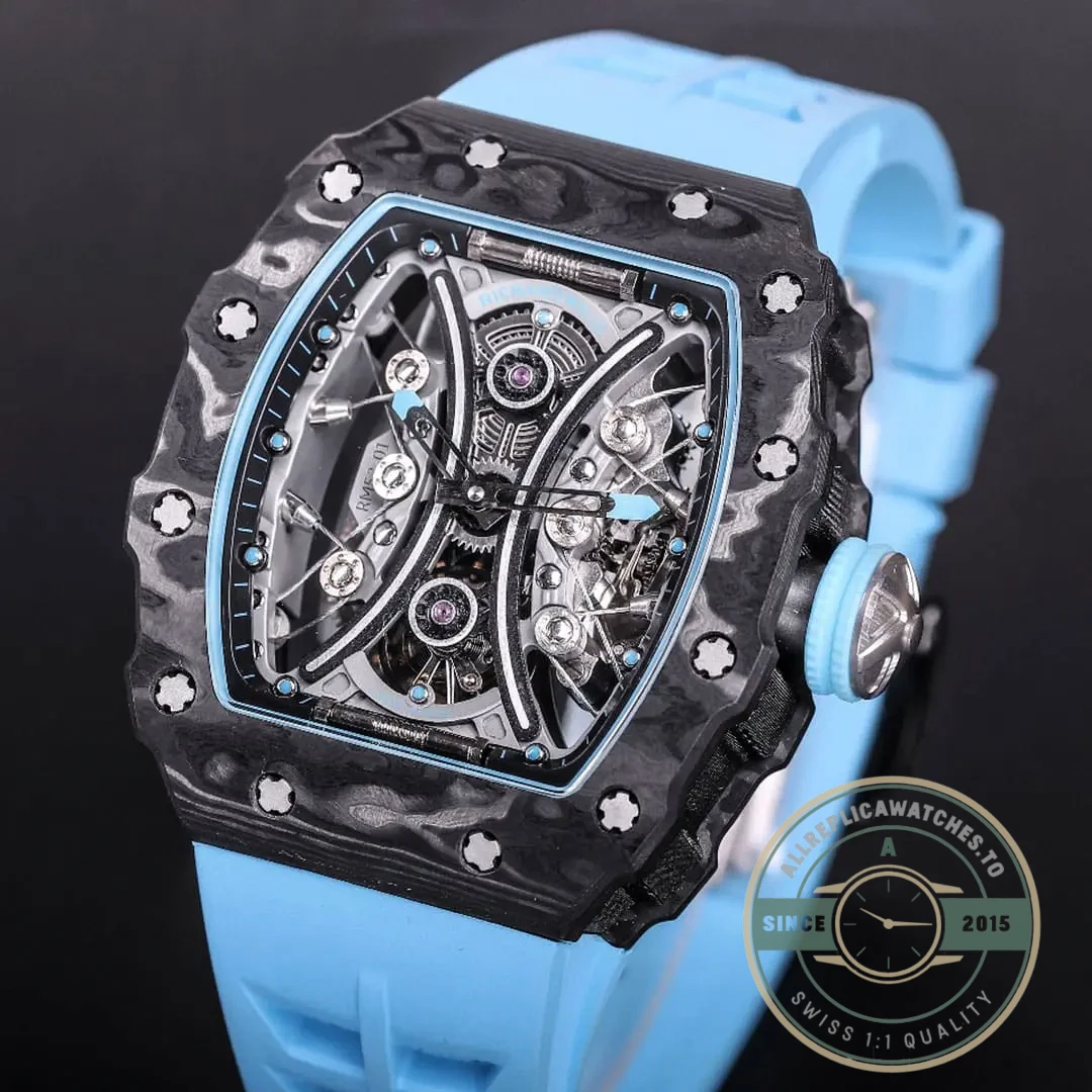 Replica Richard Mille 53-01 Black Carbon Swiss Tourbillon Movement - Premium Super Clone Watch