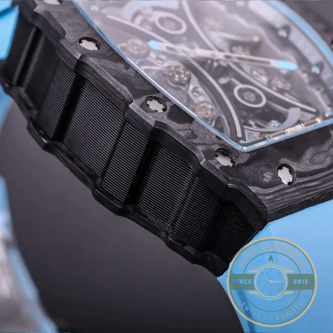 Replica Richard Mille 53-01 Black Carbon Swiss Tourbillon Movement - Budget Luxury Replica Watch