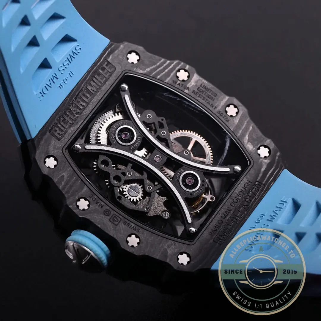 Replica Richard Mille 53-01 Black Carbon Swiss Tourbillon Movement - Top-Tier Swiss Replica Watch