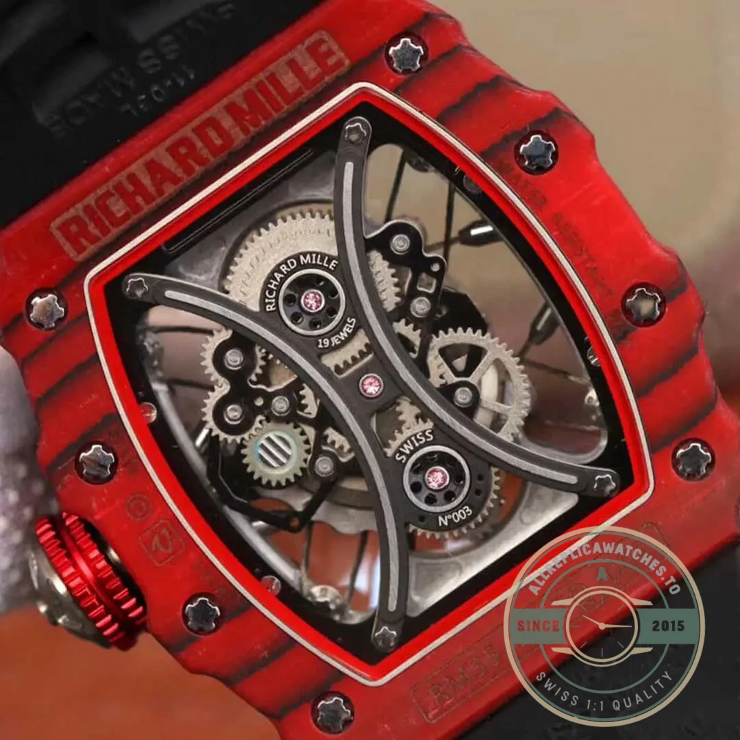 Replica Richard Mille 53-01 Tpt Carbon Fiber Black Strap - Affordable Super Clone Watch