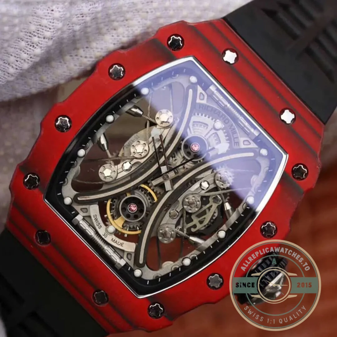 Replica Richard Mille 53-01 Tpt Carbon Fiber Black Strap - Budget Luxury Replica Watch