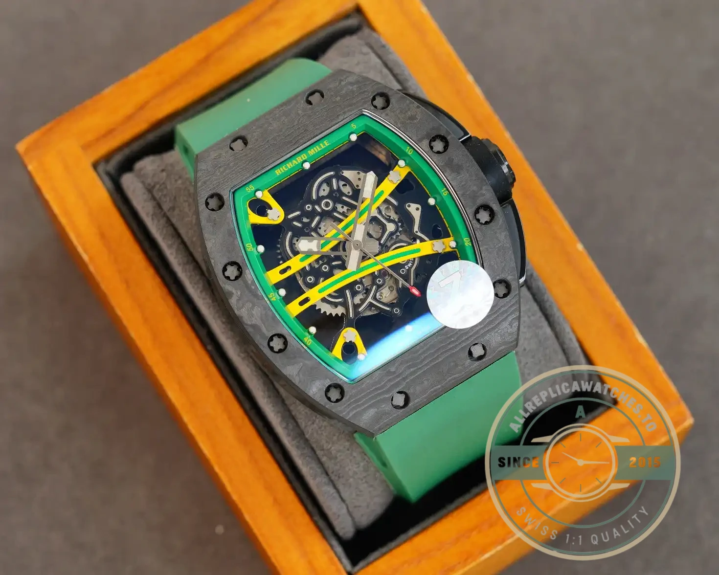 Replica Richard Mille 59-01 Ultimate Track Green Strap - Premium Super Clone Watch