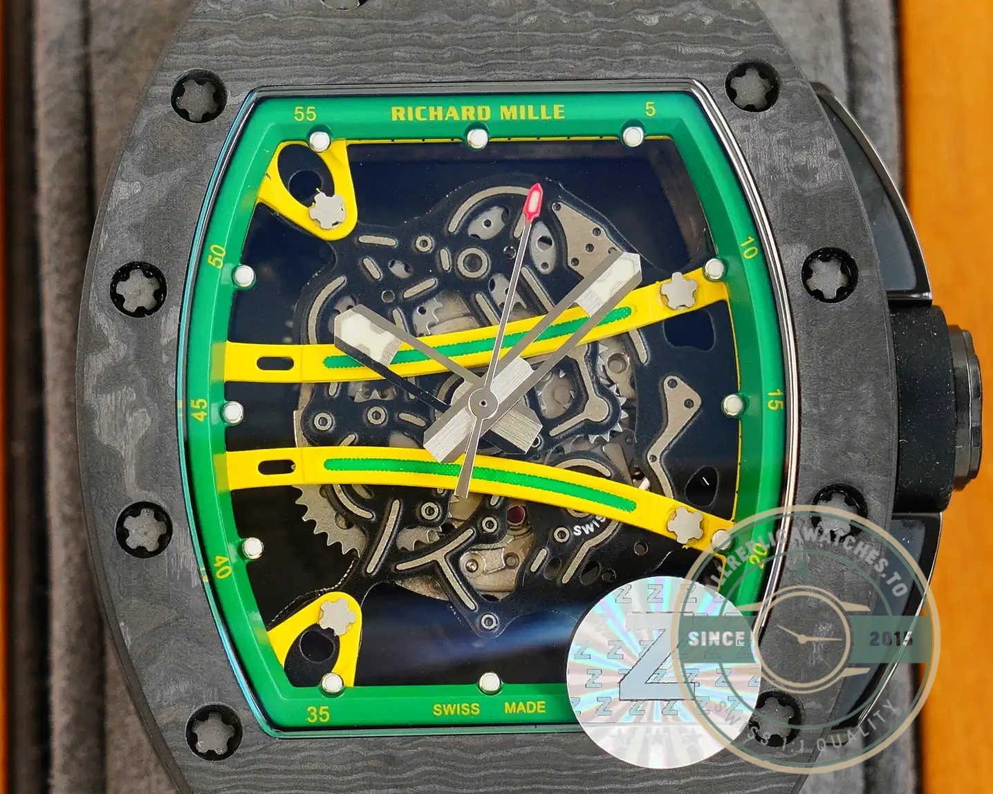 Replica Richard Mille 59-01 Ultimate Track Green Strap - Swiss Movement Replica Watch