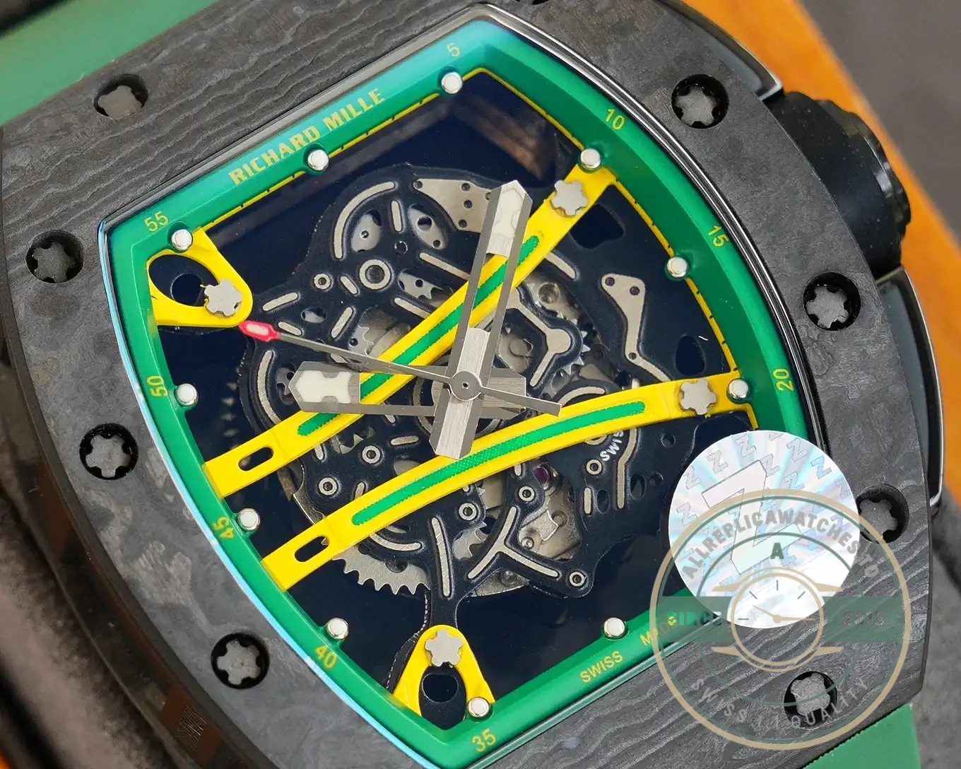 Replica Richard Mille 59-01 Ultimate Track Green Strap - Swiss Movement Replica Watch