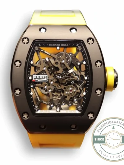 Replica Richard Mille035 Bb Factory Yellow Rubber Strap - Luxury Replica Watch