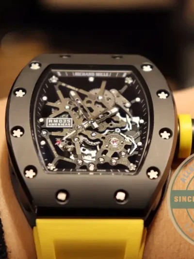 Replica Richard Mille035 Bb Factory Yellow Rubber Strap - 1:1 Swiss Replica Watch